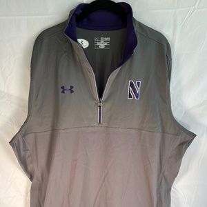 Official Northwestern Under Armour Quarter Zip Windbreaker; 2XL; Never Worn